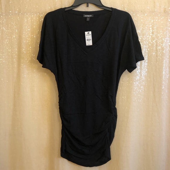 💛5 for $20💛 NEW Express Ruched Bottom Tee - Picture 2 of 2